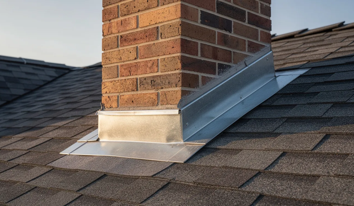 roof flashing on elyria Ohio chimney